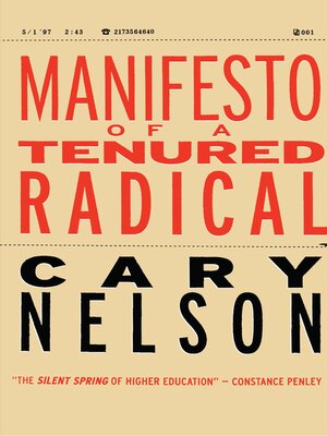 cover image of Manifesto of a Tenured Radical